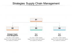 Strategies supply chain management ppt powerpoint presentation pictures smartart cpb