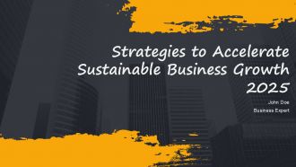 Strategies To Accelerate Sustainable Business Growth 2025 PPT Mockup AT