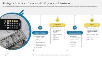 Strategies To Achieve Financial Stability In Small Business