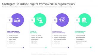 Strategies To Adopt Digital Framework In Organization
