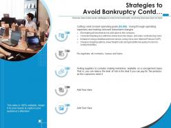 Strategies to avoid bankruptcy contd voice over ppt powerpoint presentation model show