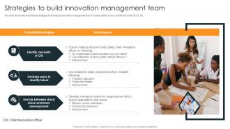 Strategies To Build Innovation Management Team