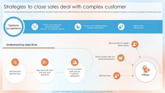 Strategies To Close Sales Deal With Complex Customer Top Sales Closing Techniques SA SS