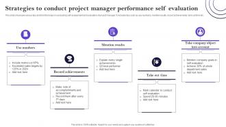 Strategies To Conduct Project Manager Performance Self Evaluation