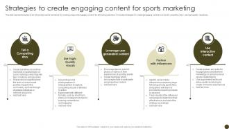 Strategies To Create Engaging Tactics To Effectively Promote Sports Events Strategy SS V