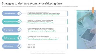 Strategies To Decrease Ecommerce Shipping Time How To Increase Ecommerce Website