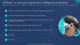 Strategies To Develop Augmented Intelligence Machine Augmented Intelligence IT