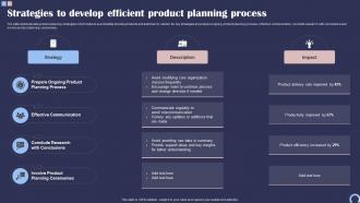 Strategies To Develop Efficient Product Planning Process