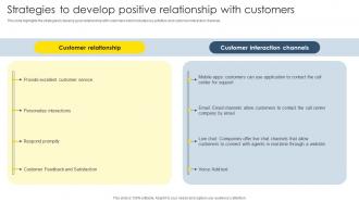 Strategies To Develop Positive Relationship BPO Company Marketing And Pricing Strategies