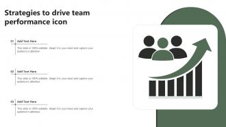 Strategies To Drive Team Performance Icon