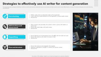 Strategies To Effectively Use AI Writer For Content Generation AI Copywriting Tools AI SS V
