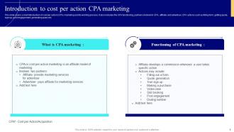 Strategies To Enhance Business Performance With CPA Marketing MKT CD V Analytical Visual