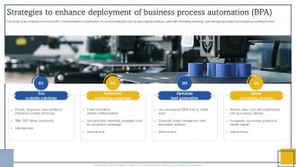 Strategies To Enhance Deployment Of Business Process Automation BPA