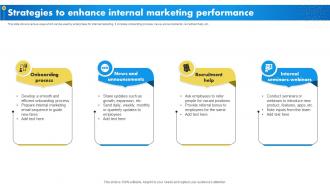 Strategies To Enhance Internal Marketing Internal Marketing To Promote Brand Advocacy MKT SS V