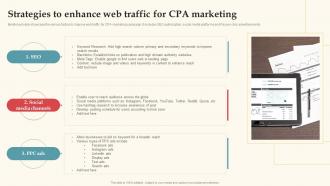 Strategies To Enhance Web Traffic For CPA Marketing Complete Guide For Deploying CPA Ppt Ideas