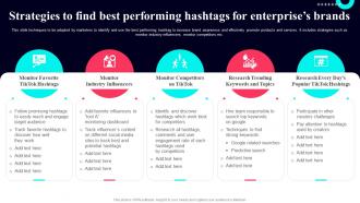 Strategies To Find Best Performing Hashtags For Enterprises TikTok Marketing Guide To Build Brand