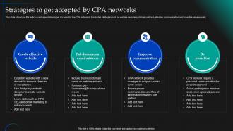 Strategies To Get Accepted By CPA Networks CPA Marketing Implementation MKT SS V