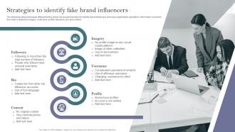 Strategies To Identify Fake Brand Influencers Complete Guide To Develop Business