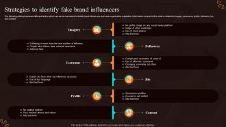 Strategies To Identify Fake Brand Influencers Marketing Strategies For Start Up Business MKT SS V