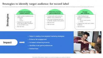 Strategies To Identify Target Audience For Record Record Label Branding And Revenue Strategy SS V