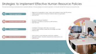 Strategies To Implement Effective Human Resource Policies
