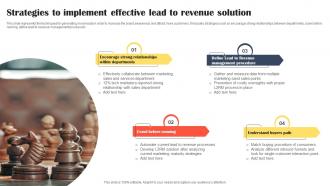 Strategies To Implement Effective Lead To Revenue Solution