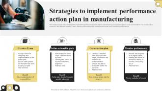 Strategies To Implement Performance Action Plan In Manufacturing