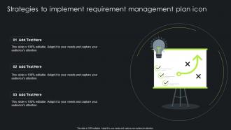 Strategies To Implement Requirement Management Plan Icon