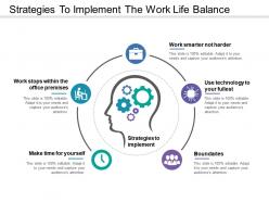 Strategies to implement the work life balance
