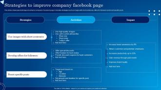 Strategies To Improve Company Facebook Page