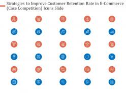 Strategies to improve customer retention rate in ecommerce case competition icons slide ppt images