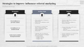 Strategies To Improve Influencer Referral Marketing Strategies To Reach MKT SS V