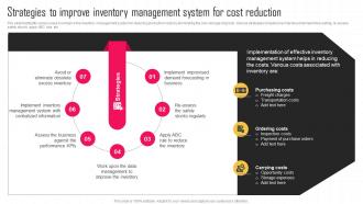 Strategies To Improve Inventory Management System Key Strategies For Improving Cost Efficiency