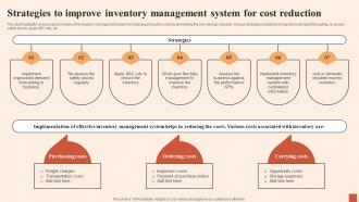 Strategies To Improve Inventory Multiple Strategies For Cost Effectiveness