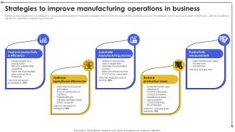 Strategies To Improve Manufacturing Operations In Business