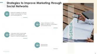 Strategies To Improve Marketing Through Social Networks Powerpoint Presentation Slides Strategy CD V