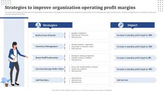 Strategies To Improve Organization Operating Profit Margins