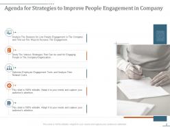 Strategies to improve people engagement in company powerpoint presentation slides
