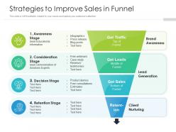 Strategies to improve sales in funnel