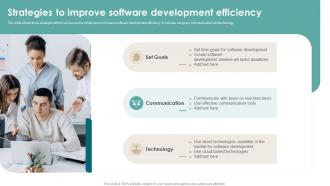 Strategies To Improve Software Development Efficiency