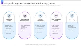Strategies To Improve Transaction Monitoring System