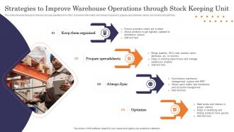 Strategies To Improve Warehouse Operations Through Stock Keeping Unit