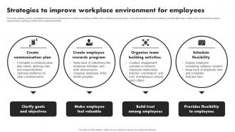 Strategies To Improve Workplace Environment Developing Value Proposition For Talent Management