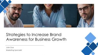 Strategies To Increase Brand Awareness For Business Growth PPT Template AT