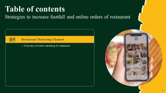 Strategies To Increase Footfall And Online Orders Of Restaurant Powerpoint Presentation Slides Interactive Analytical
