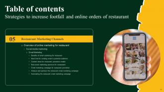Strategies To Increase Footfall And Online Orders Of Restaurant Powerpoint Presentation Slides Unique Professionally