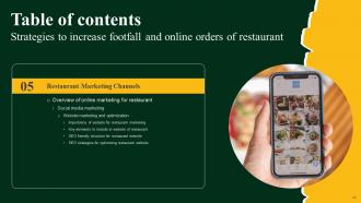 Strategies To Increase Footfall And Online Orders Of Restaurant Powerpoint Presentation Slides Designed Professionally