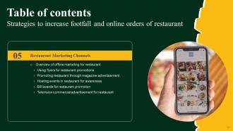 Strategies To Increase Footfall And Online Orders Of Restaurant Powerpoint Presentation Slides Graphical Professionally
