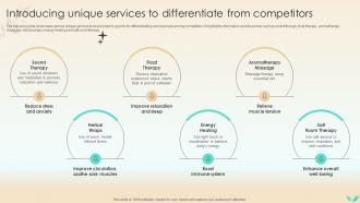 Strategies To Increase Spa Business Introducing Unique Services To Differentiate Strategy SS V