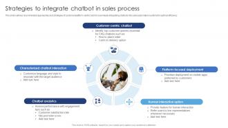 Strategies To Integrate Chatbot In Sales Process Ensuring Excellence Through Sales Automation Strategies